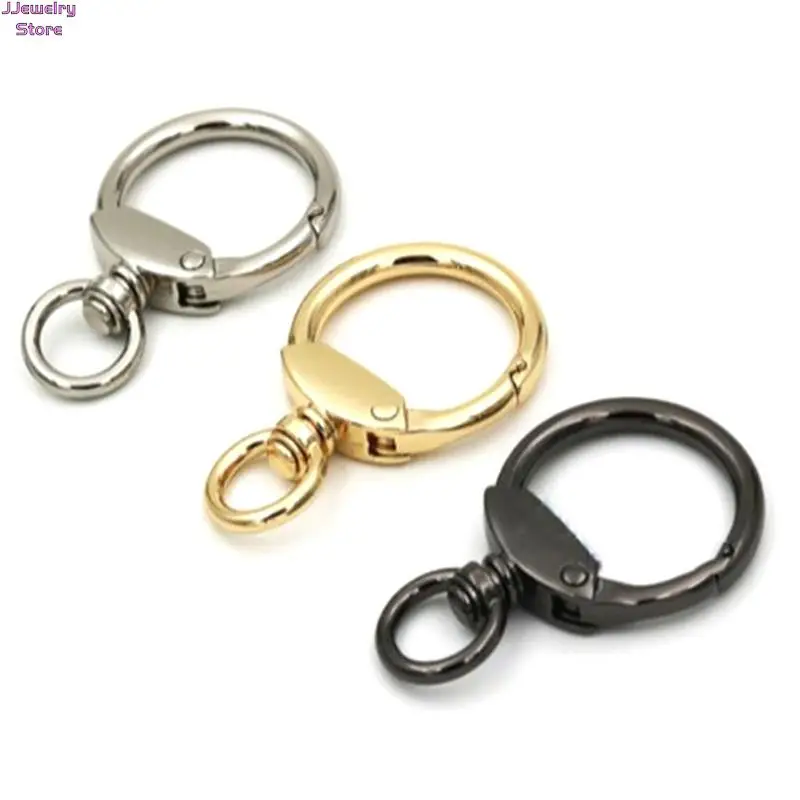 

5Pcs Metal Clamp Carabiner Spring Style Keychains Rotating Keychains Lobster Lock Clip Buckle DIY Luggage/Clothing/Accessories