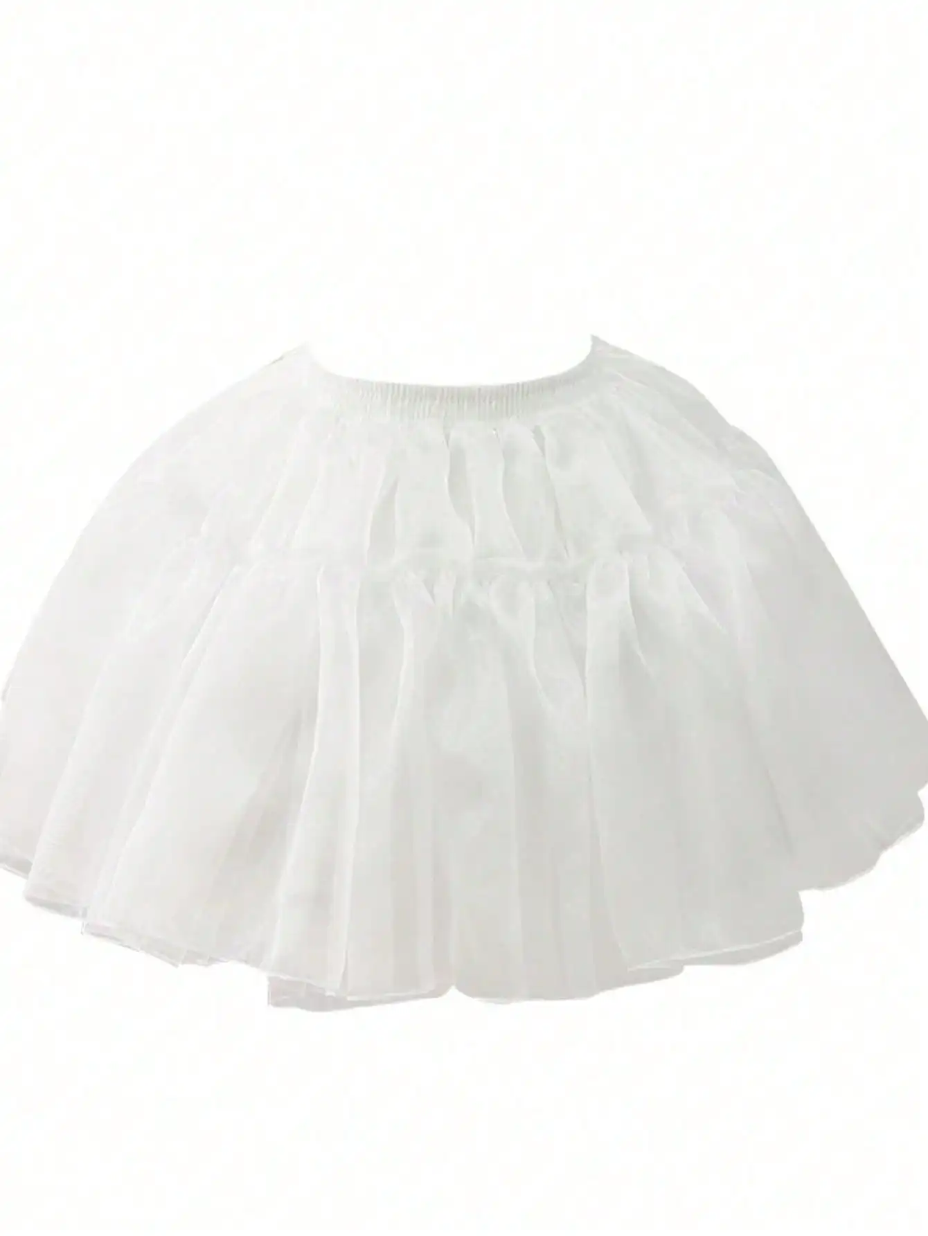 White Black Puffy Tulle Lolita Underskirt Women Cosplay Ballgown Kids Bridal Boneless Petticoats Tutu Dress
