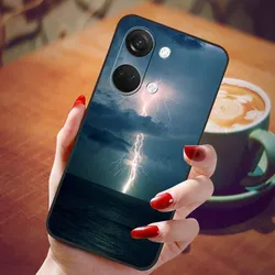 Enhanced Product Title:  
Space - Themed Black Silicone Protective Case with Soft Bumpers - Oneplus Nord 3 (R20.CH.483)