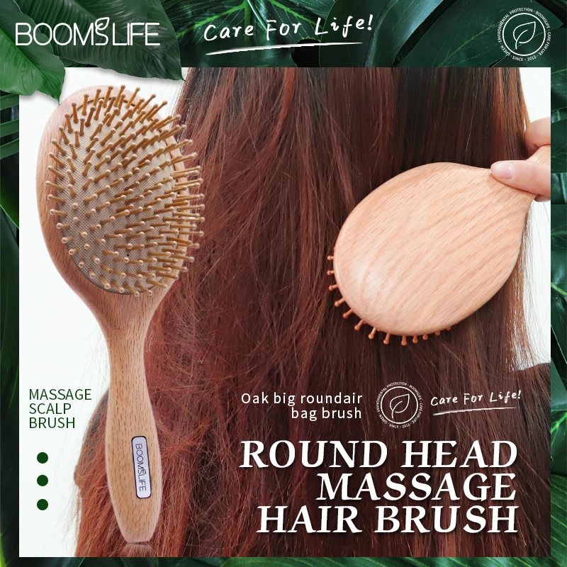 peach wood comb fine tooth for head massage hair care beard mustache anti static drop shipping Brosse Massage Cuir Chevelu Wood Hair Brush Women Wide Tooth Hair Combs Scalp Massage Hairbrush Wooden Comb Barber Accessories