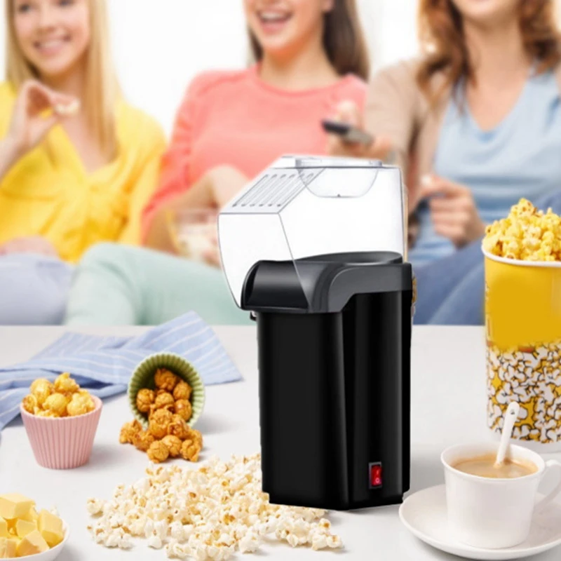 Popcorn Maker, Hot Air Popcorn Maker, Electric Corn Healthy Snack For Kids And Adults-EU Plug