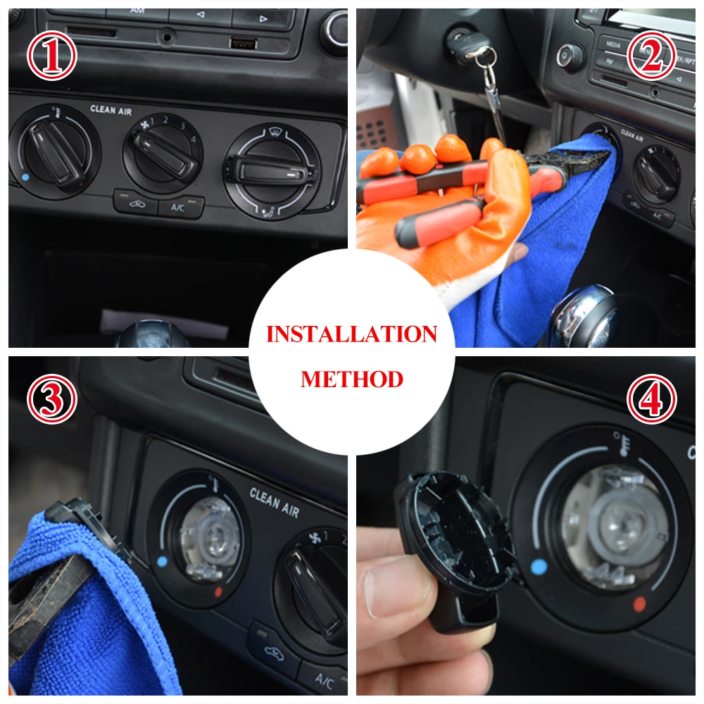 폭스바겐 VW 골프 5 MK5 제타 티구안 투란 파사트 B6 B7 3C, 스코다 옥타비아 A5용 자동차 에어컨 노브