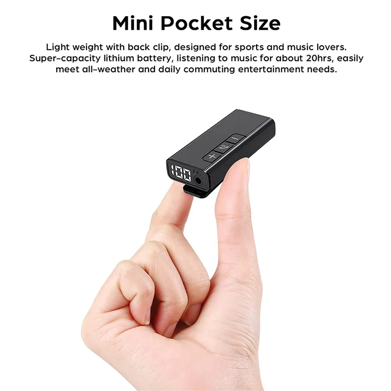 Excellent-1 Pcs Bluetooth 5.1 수신기 미니 무선 오디오 어댑터 헤드폰 용 휴대용 Bluetooth 스테레오 출력 오디오 수신기