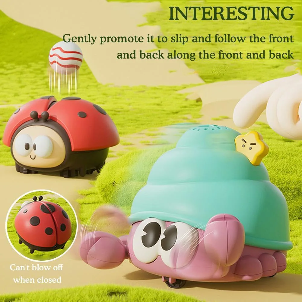 무당벌레/고래새 전기 플로팅 볼 장난감 USB 충전 귀여운 공 송풍기 장난감 서스펜션 볼 장난감 재미있는 크롤링 장난감 어린이용