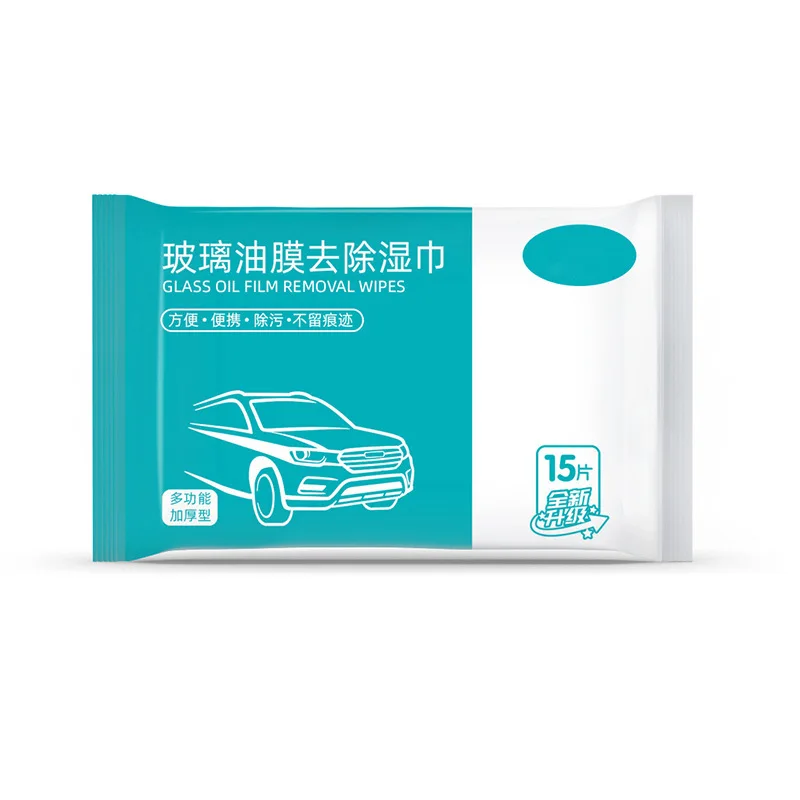 Car cleaning tool Car glass cleaner 15PCS Car Oil Stain Cleaner Glass Oil Film Removal Wipes Front Windshield Cleaning Vehicle Window Powerful Decontamination