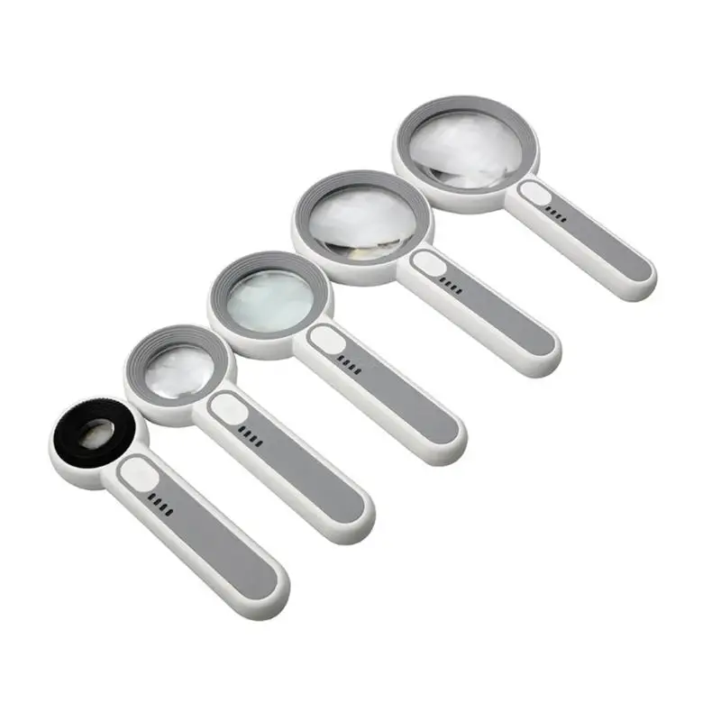 

Magnifying Glass with Light, 5-30X High Magnification, LED Handheld Lighted Magnifier, for Reading, Jewellery