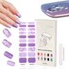 20tip Semi Cured Gel Nails Art Sliders Manicure UV LED Lamp Semi Cured Gel Design Nail Decals Waterproof Nail Sticker Decoration 1