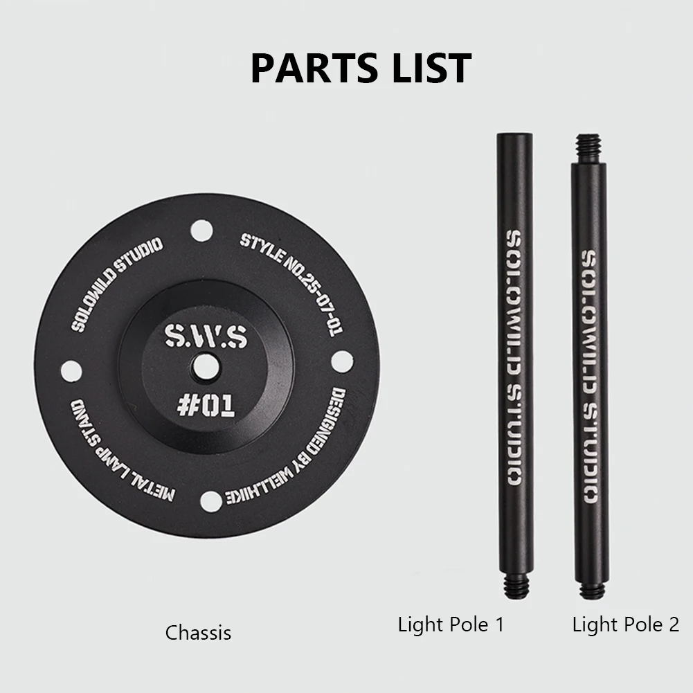 Portable Desktop Lamp Stand Aluminum Alloy Outdoor Lantern Bracket Camping Lights Support for Camping