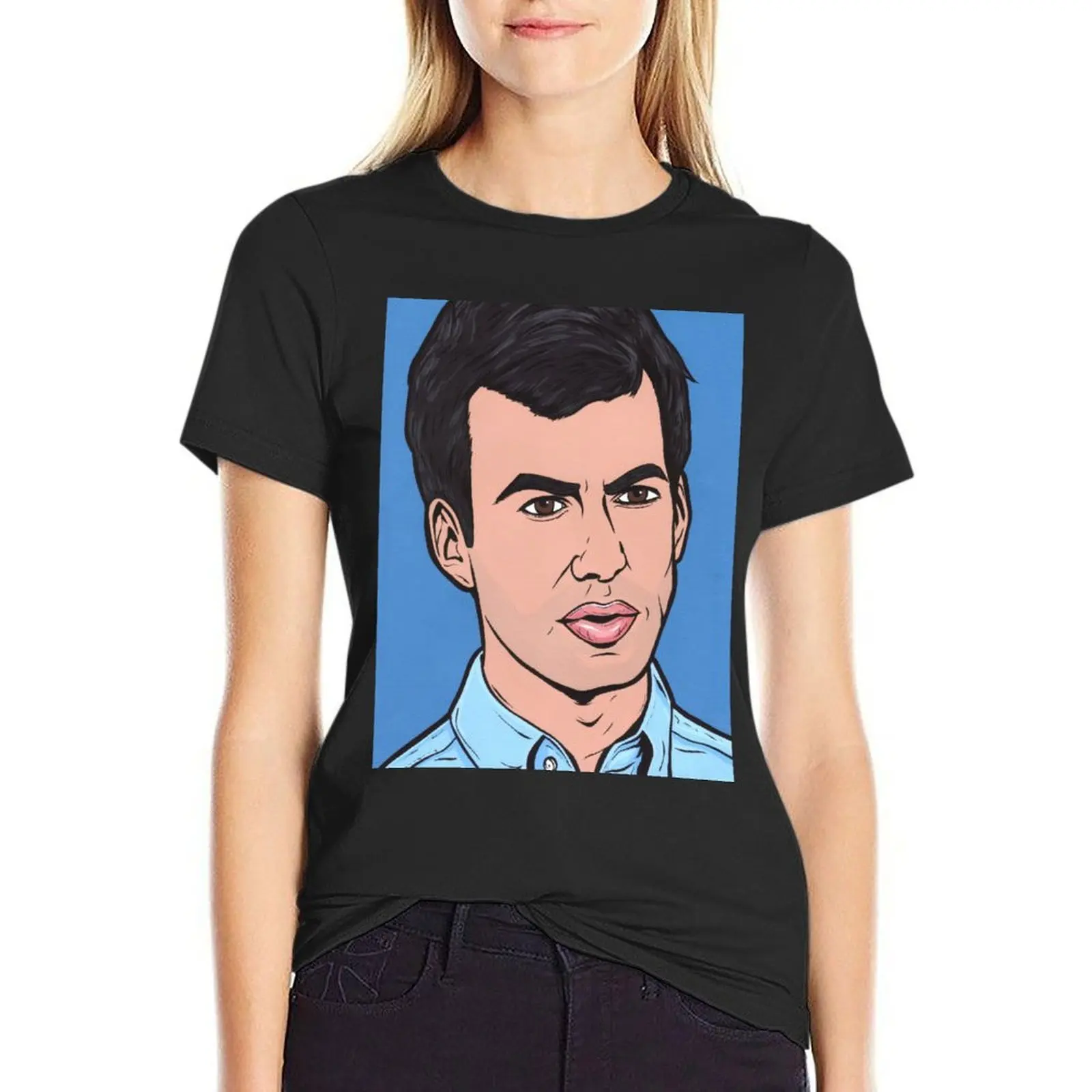 

Nathan For You T-Shirt summer tops funny hippie clothes tees t-shirts for Women loose fit