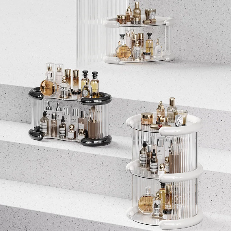 Cosmetics Storage Box Desktop Lipstick Perfume Transparent Storage Rack Large Capacity Dressing Table Storage Rack