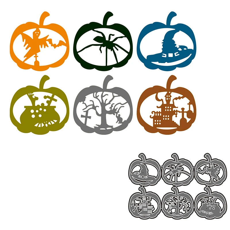 

Crazyclown Halloween Pumpkins Metal Cutting Dies Stencils for DIY Castle Scrapbooking Decorative Embossing Handcraft Template