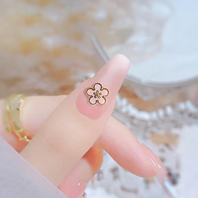 10pcs/Bag Ch Style Nail Charms Decoration Fashion Chic Bow Kawaii Nails  Classic Jewellery Designs Metal DIY Nail Accessories