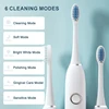 6 Modes Electric Sonic Toothbrush USB Rechargeable for Adults Ultrasonic Tootbrush with 4/8 Replacement Heads Smart Timer IPX7 3