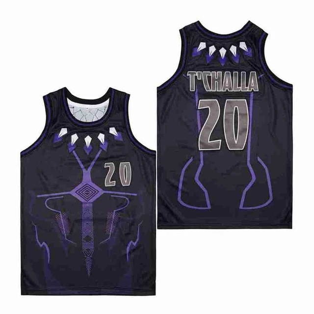 Black Panther Youth Marvel 60th Anniversary Basketball Jersey - Black