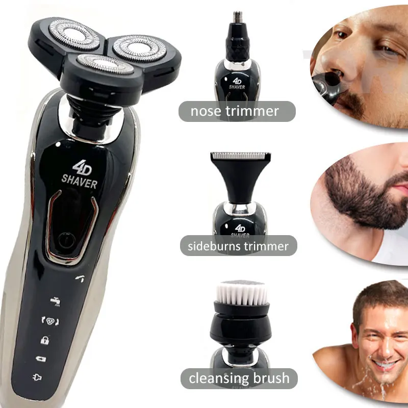 Electric Shaver Hair Trimmer Electric Razor New Electric Shaver for Men 4D Electric Beard Trimmer USB Rechargeable Professional Hair Trimmer Hair Cutter Adult Razor for Men