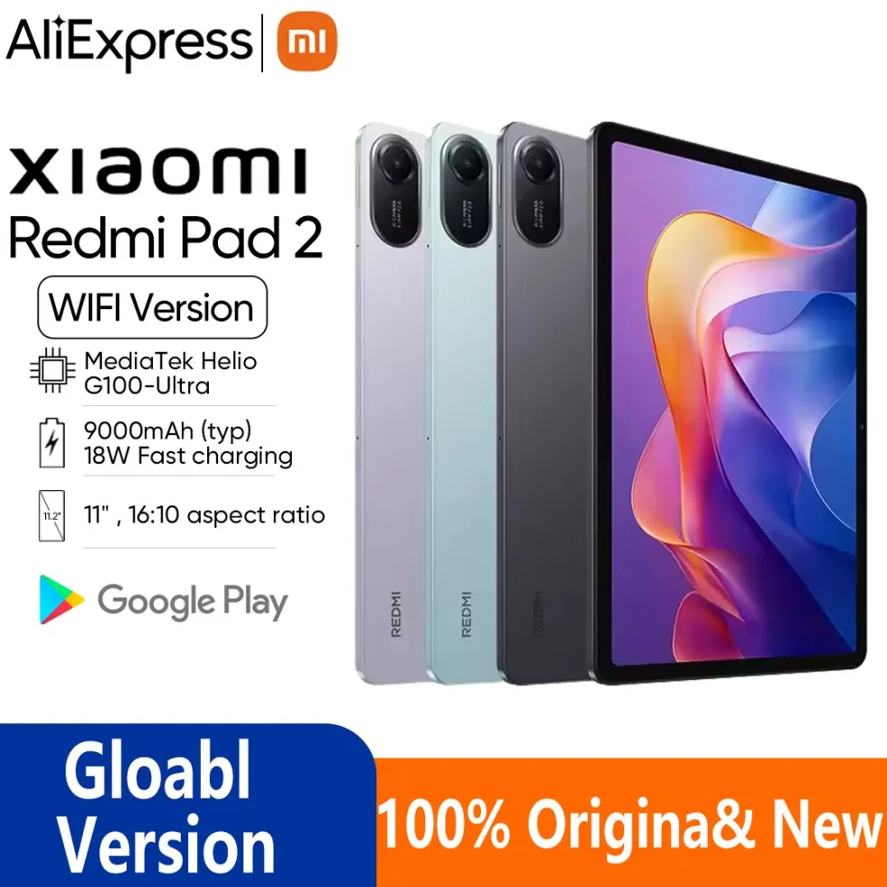 Xiaomi Redmi Pad 2 Global version Advanced Helio G100-Ultra 11" 2.5K crystal-clear display 9000mAh battery WIFI Table
