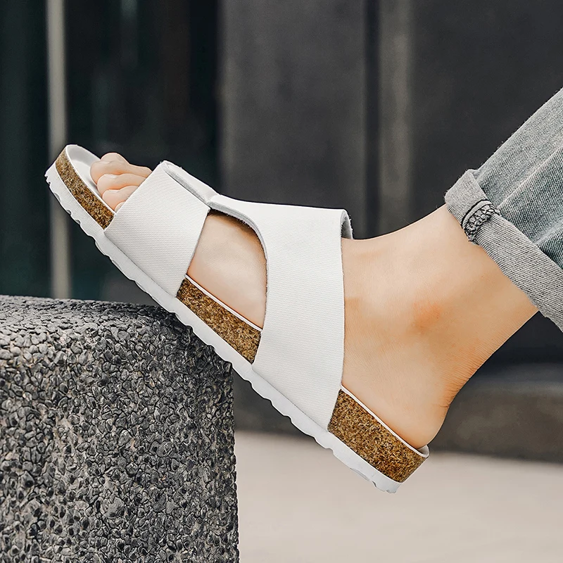 Men's Summer Cork Clogs, Anti-slip Casual Outdoor Slides_voghion.com
