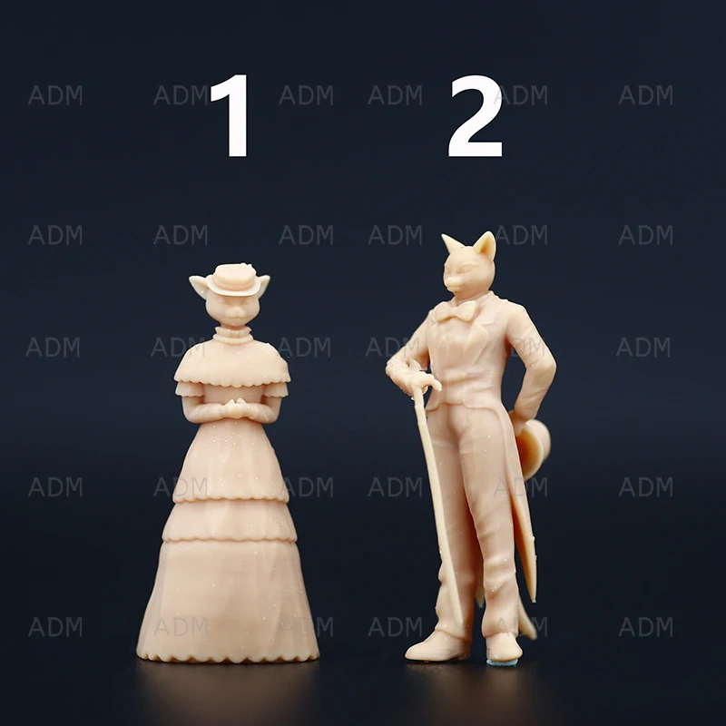 

1/64 Resin Figure Baron Cat Lady Cat A Set Anime Figure Resin Doll Model GK Model Diorama Unassembled Unpainted DIY Toy