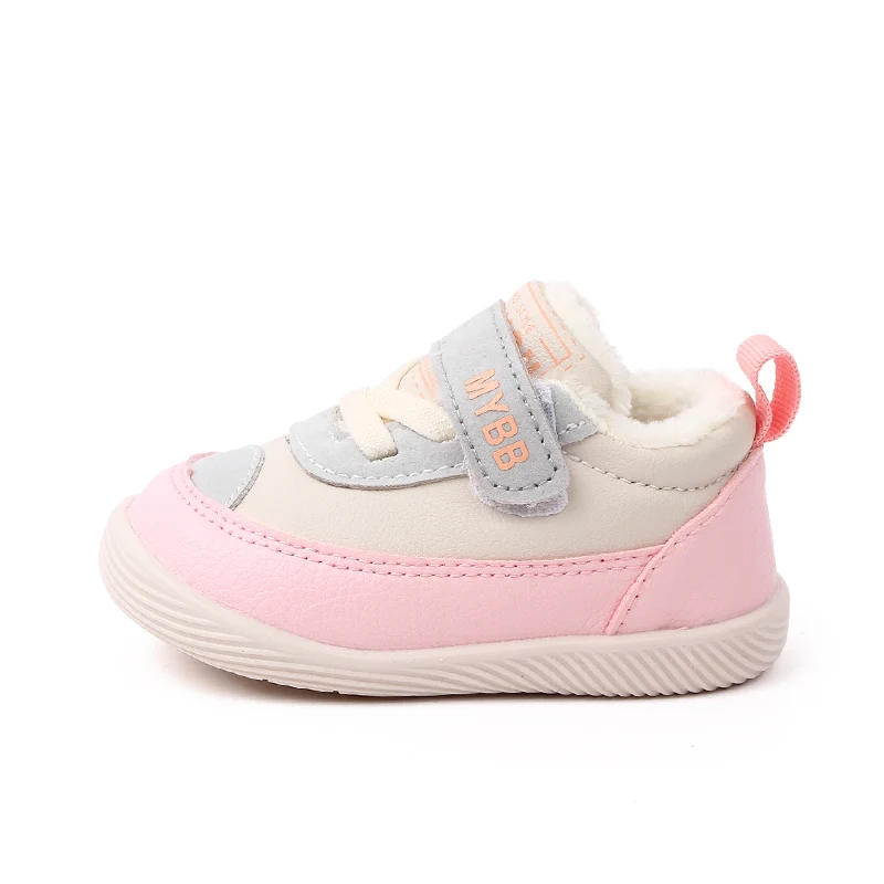 Baby Outdoor Walking Shoes Rubber Sole Soft PU Leather Chirldren Sneaker Infant Shoes Warm Lining Inside 2023 Baby New Fashion 6