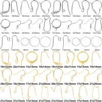 10/20Pcs Stainless Steel Ear Hooks Wire Settings Base Findings French Earrings DIY Clasps Hoop Earrings Jewelry Making Supplies 1