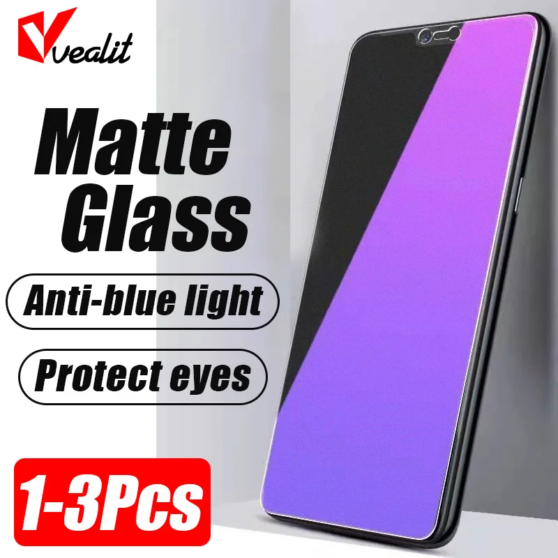 

1-3Pcs Anti-blue Matte Screen Protector for iPhone 12 11 13 Pro Max Tempered Glass iPhone 13 Pro Mini X XS XR Protective Glass