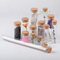 5-30ml Clear Glass Bottles with Cork Stopper DIY Crafts Float Vials Spice Candy Scented Tea Storage Straight Mouth Empty Bottles 2