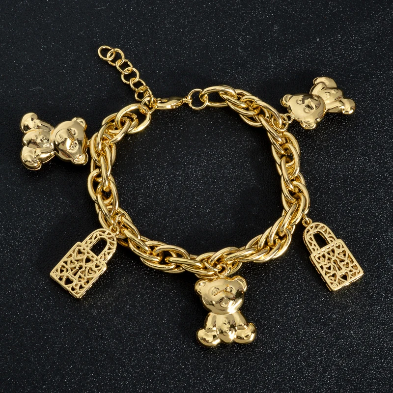 18K Yellow Gold Baby Girl Charm Bracelet - 2333102