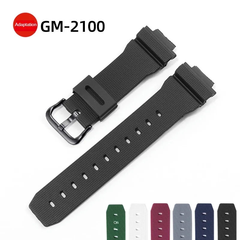 

Silicone Watch Strap Substitute G-SHOCK GM-2100/GA-5600 Series Convex Interface Rubber Watchband 16mm