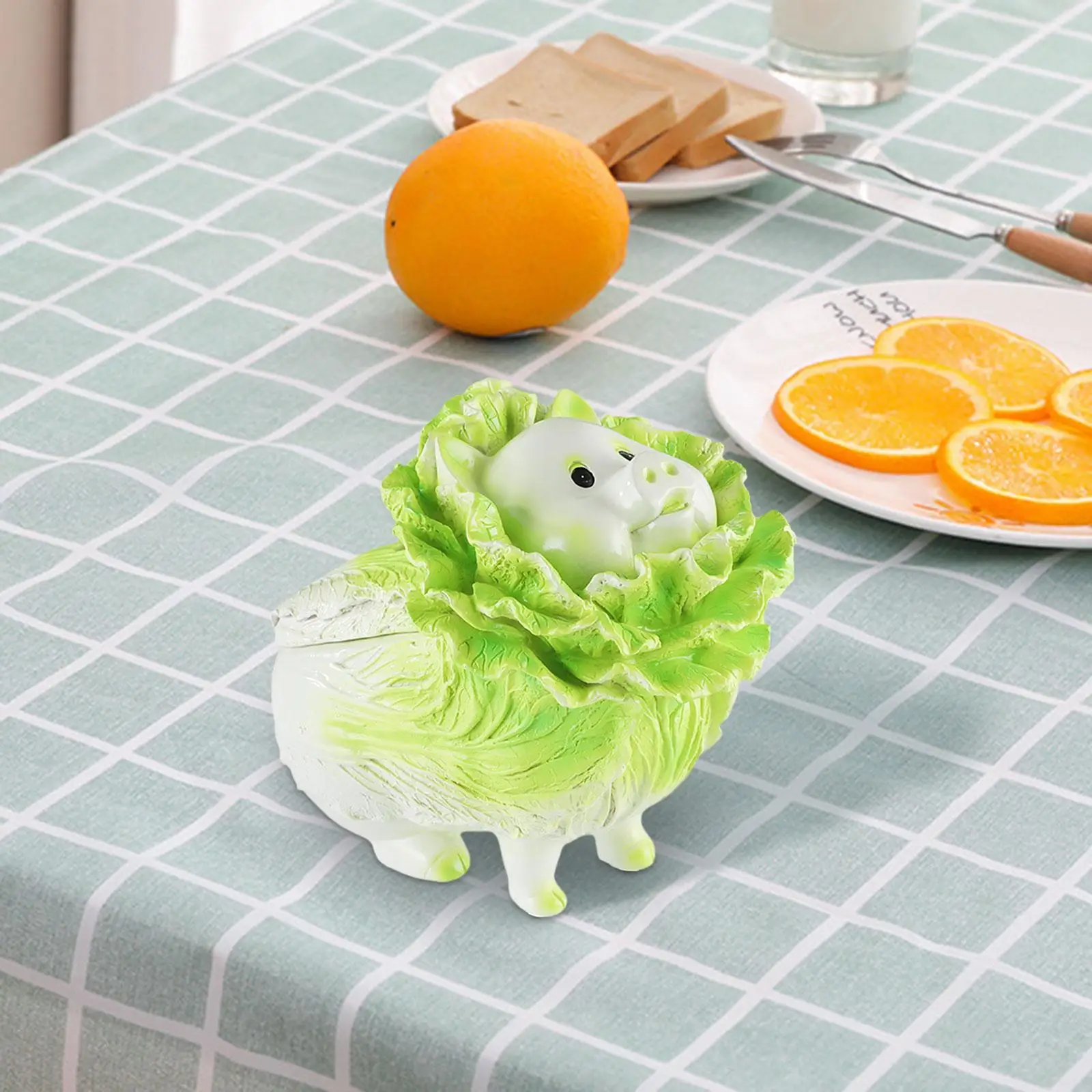 

Tissue Box Cover Green Cabbage Table Centerpieces Tissue Dispenser for Saint Patrick Bathroom Office Vanity Countertop Kitchen