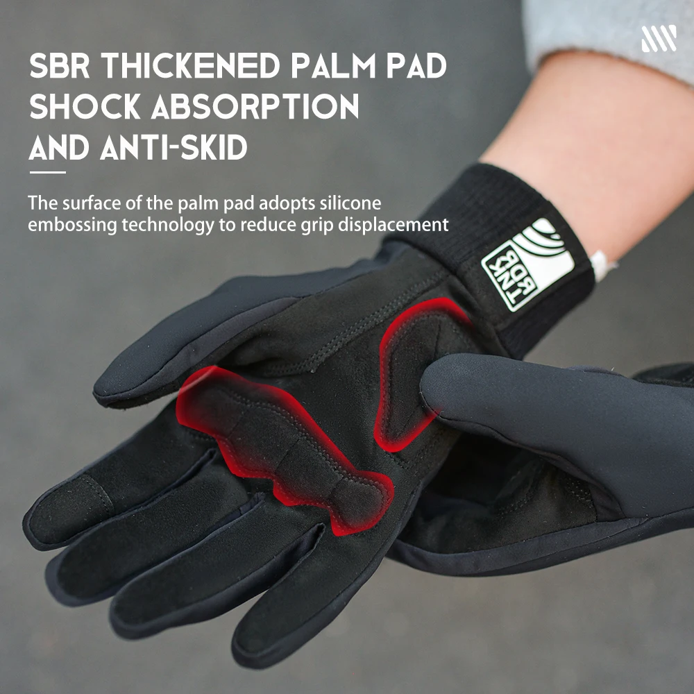ThinkRider -5° Winter Warm Full Fingers Waterproof Cycling Outdoor Sports Running Motorcycle Ski Touch Screen Fleece Gloves 3
