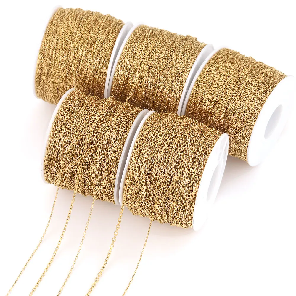 2 mt/los 1/1,2/1,5/2/2,5 Edelstahl Ketten Für Schmuck Machen Halskette Armbänder Erkenntnisse DIY O Form Kreuz ketten Groß – Detail 3