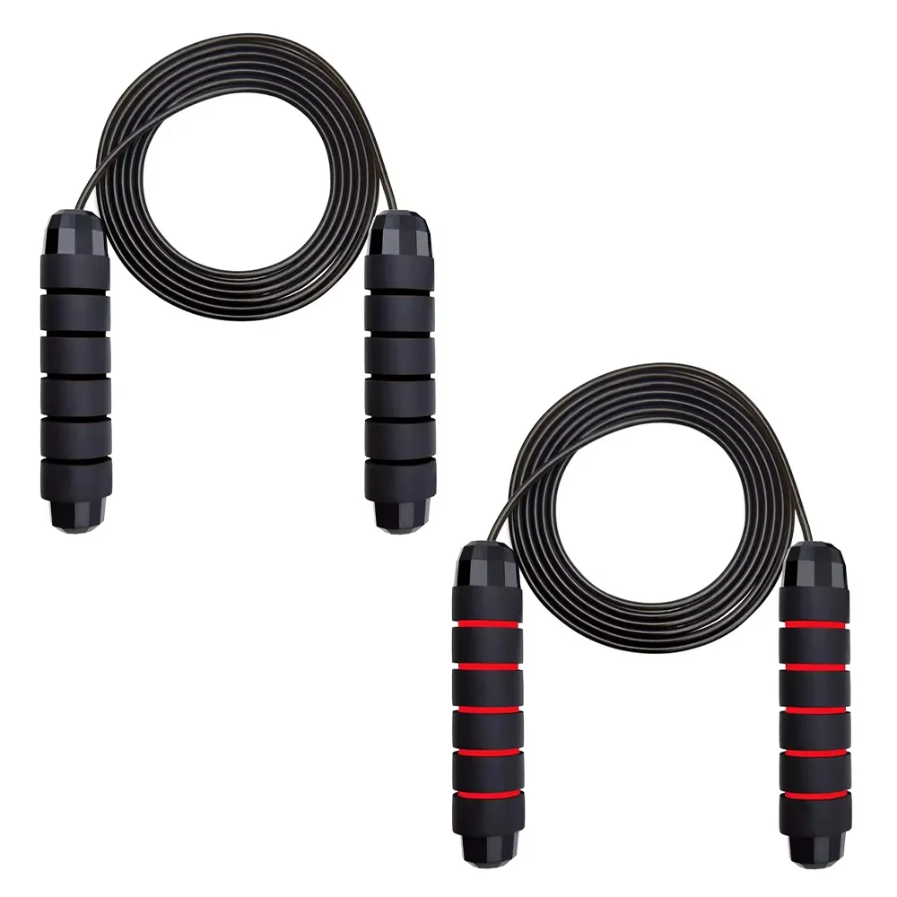Adjustable Tangle-Free Speed Jump Rope with Foam Handles for Fitness and Home Workouts