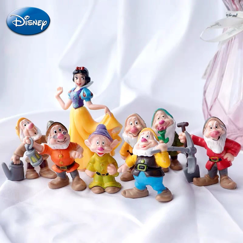 Disney sněžit bělouš a  sedm dwarfs kawaii anime schéma modelka panenek ploše dort svatební večírek DIY dekorace děti vánočními dar