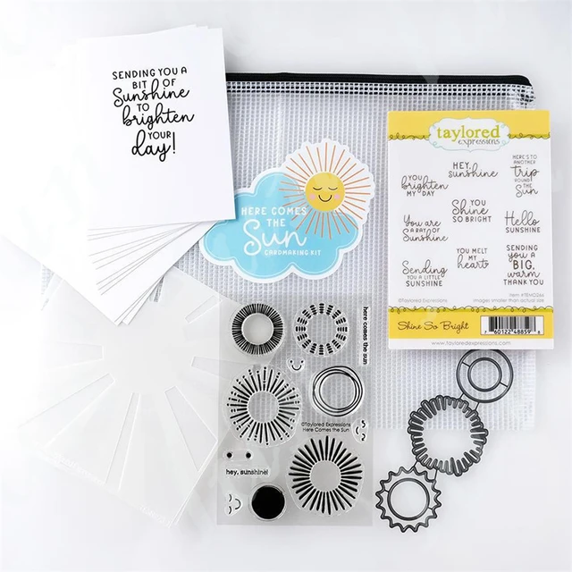 Stamp and Die Sets for Card Making 2023 New Sunshine Cutting Dies Clear  Stamps Embossing Stencil