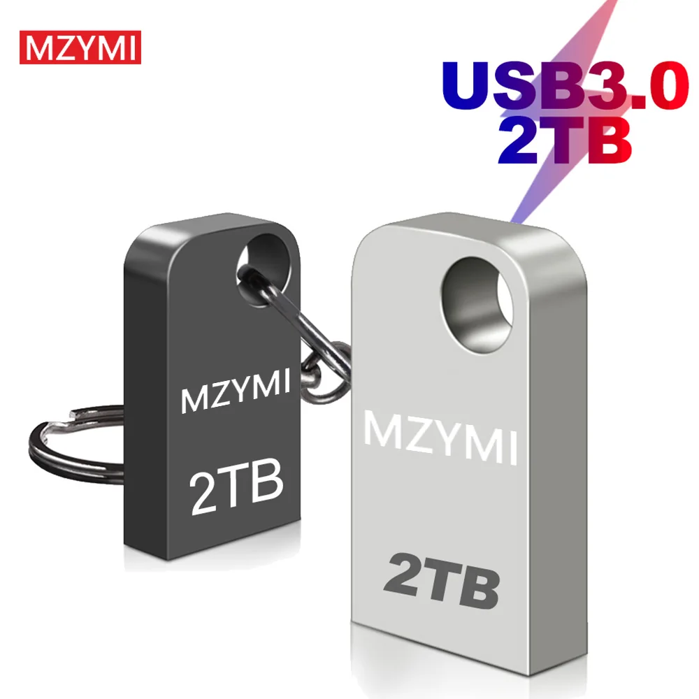 USB 3.0 Flash Drive 1TB 2TB Metal Memory Stick for Smartphone Tablet