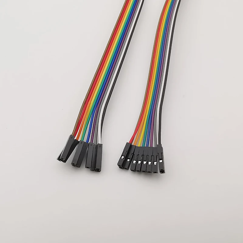 20CM Flat Test Hook Clip Logic Analyzer Cable Gripper Probe Testing Wire Clamp Kit Yellow/Red/Black/Green/White/Blue