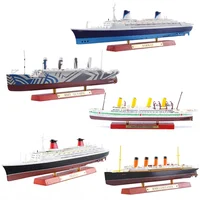 Classics Luxury Cruises Simulation Alloy Ship Model Titanic Ornament Lusitania Normandy HMHS BRITANNIC Steamer 1