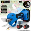 Gisam 30mm Brushless Electric Pruning Shears 2 Gears With LED Display Fruit Tree Bonsai Electric Scissors For Makita 18V Battery 1