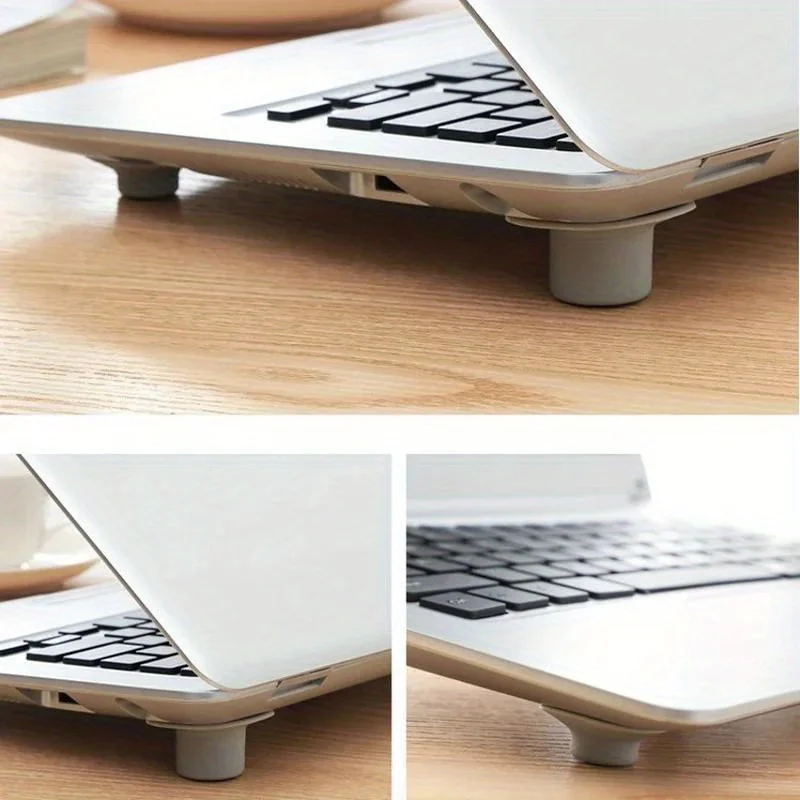 4pcs 노트북 컴퓨터 냉각 발판 미끄럼 방지 높이 조절 홀더 킥스탠드 흡착판 열 감소 패드 범용 스탠드 코너 패드