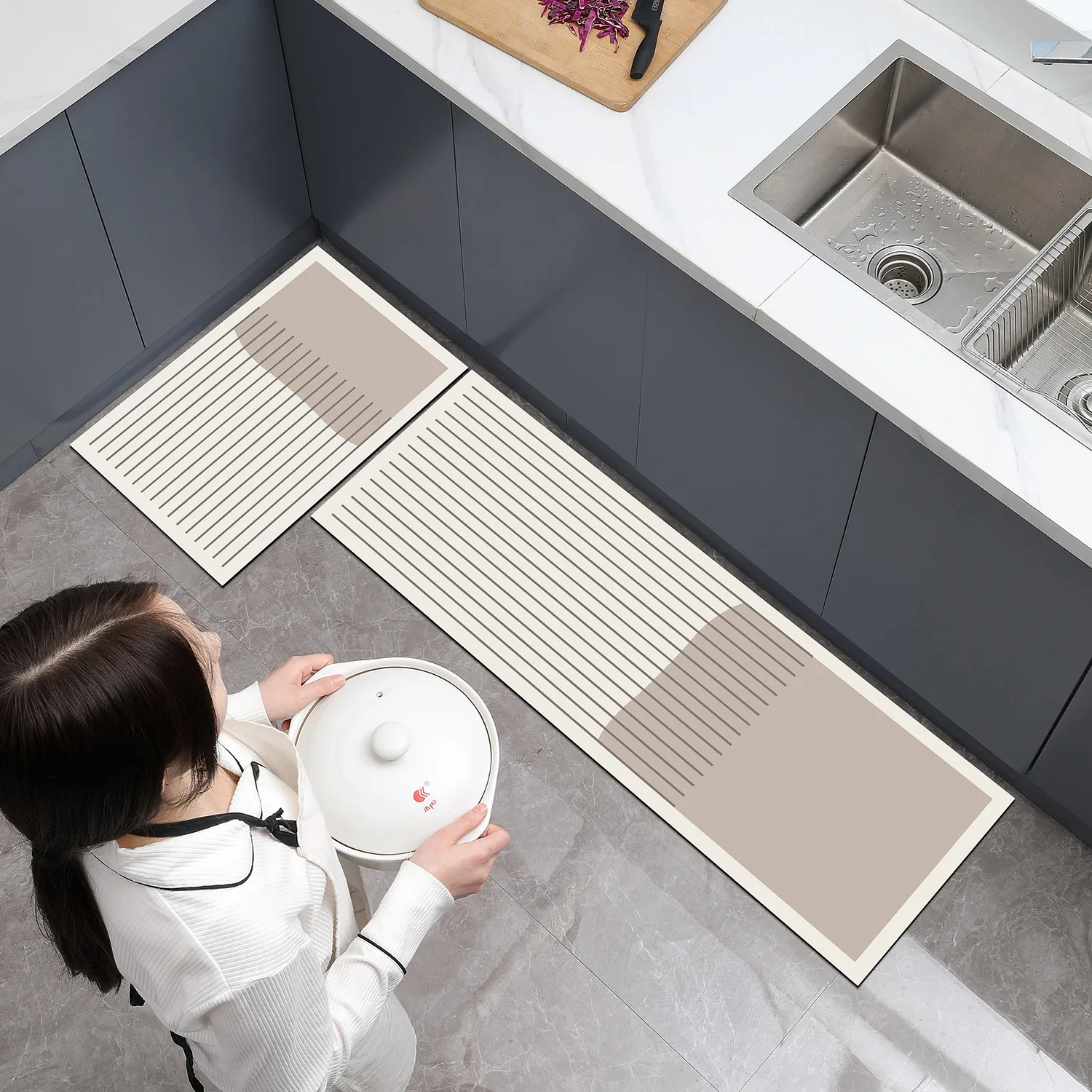 Floor Mat Super Absorbent Anti Slip Washable Kitchen Bathroom Carpet