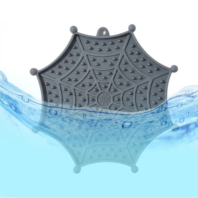 Pet Supplies Cat Licking Pad Silicone Dog Licking Plate Cute Pet slow licking mat dog cat bowl Spider shaped slow food lick mat 3