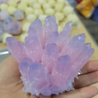New ！！Beautiful pink Ghost phantom Quartz Crystal Cluster Healing Specimen 1pcs 1