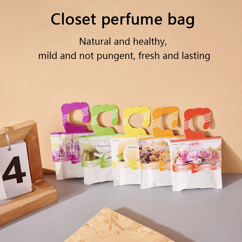 10Pcs Room Fragrance Scented Sachet Hanging Closet Deodorizer Air Freshener Long Lasting Drawer Wardrobe Indoor Home Perfume