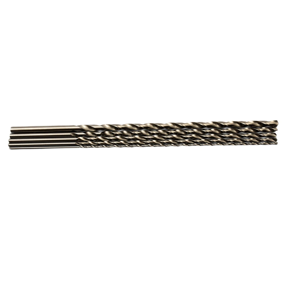 5pcs 2/3/3.5/4/5mm HSS 200mm Extra Long HSS Drill Bits Set Tool Metal Drilling Power Tools For Steel Aluminum Copper Wood