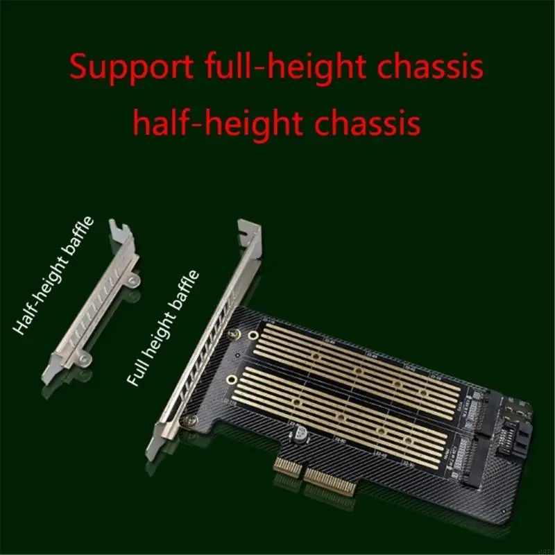 68TA SSDs To PCIE Adapter Card M.2 NVME Hard Disk Adapter Double SSDs Support for 2230 2242 2260 2280 PCIE Converters