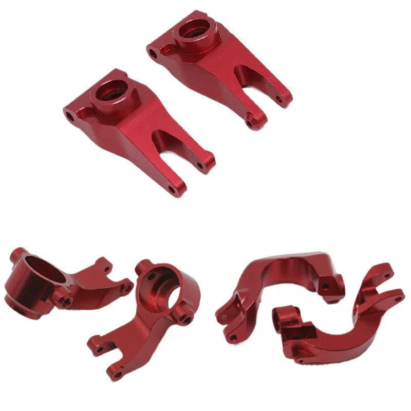 GPM Aluminium Front C Hubs For Arrma 1:10 Granite/Big Rock 3S / Big Rock V3 3S / VORTEKS 3S - 1Pr Set Silver