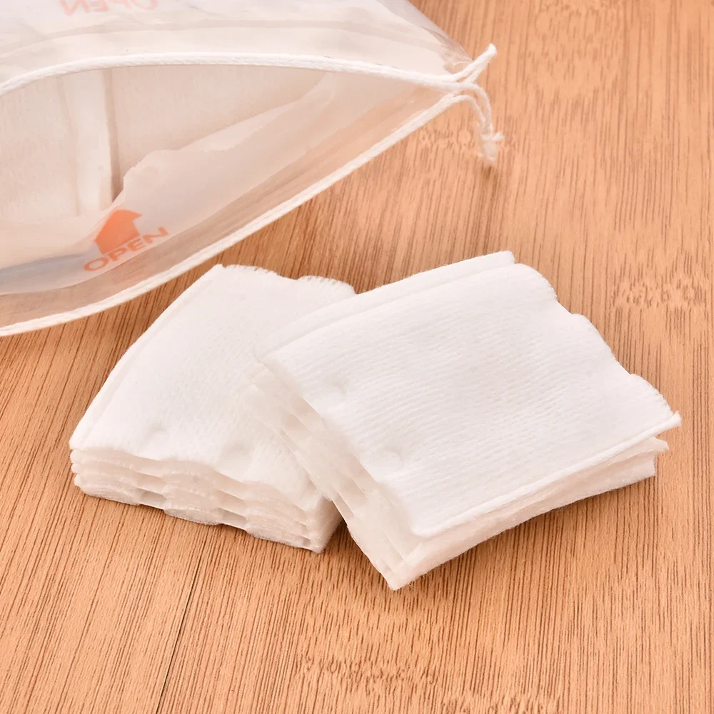 100pcs 3 Layer Makeup Cotton Pads Double Side Sealed Puff Nail Art Travel Package Cosmetic Remove Pads With Bag makeup cotton pads