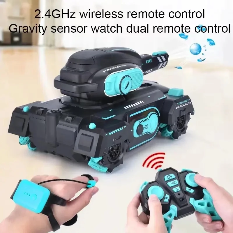 11000 피스 물 폭탄 4WD 원격 제어 탱크, 파이팅 물 폭탄 탱크 RC 스턴트 자동차 드리프트 rc카 어린이용 장난감 어린이 선물