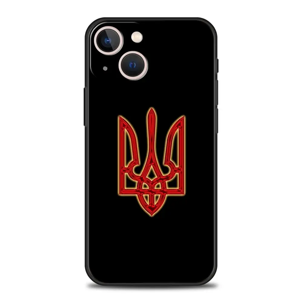 thumbnail image 1 of Funda de teléfono con bandera de Ucrania para iPhone Apple 15 14 13 12 11 Pro Max Mini 7 8 Plus XR XS X SE 2020 Funda de silicona negra Funda, 1 of 5