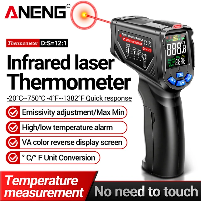 Infrared Laser Temperature Tester Meter Gun  Temperature Humidity  Instruments - Thermometer Hygrometer - Aliexpress